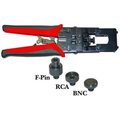 Cable Wholesale Cable Wholesale Coaxial Compression Tool; F-pin; BNC and RCA (RG59 and RG6) 30DR-8083RC
